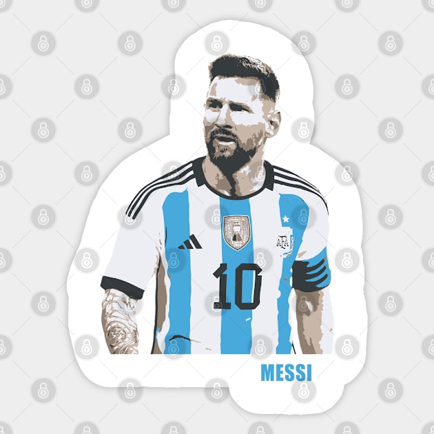 Messi Tribute - Lionel Soccer Player Goat Messi - Ronaldo Soccer Mbappe Messi Argentina Maradona Michael Jordan Inter Miami Ronaldinho Argentina Cristiano Ronaldo - 10 - Barcelona vs real Madrid - World Cup - Mundial de Futbol Sticker by TributeDesigns